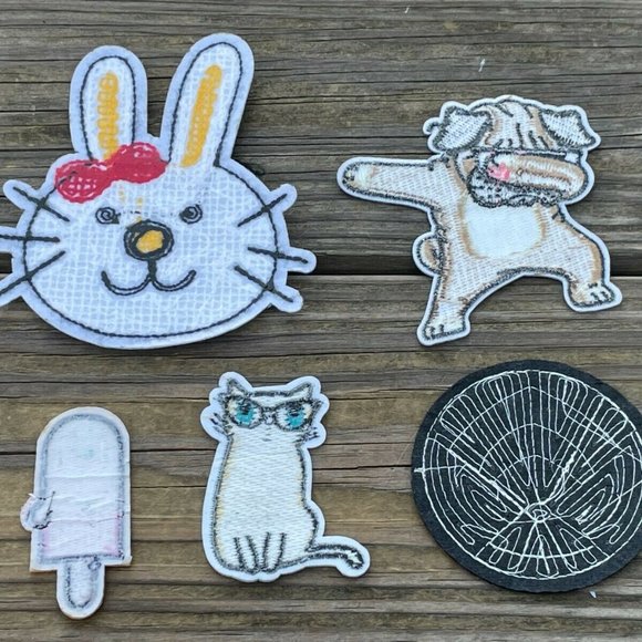 Mix Lot of Patches Iron On Applique Patches Embroidery Sequence CAT DOG Patches - Picture 5 of 7